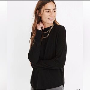 Madewell Ashbury alpaca wool mock neck black sweater XXS